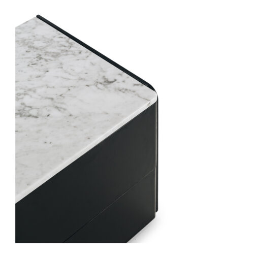 CUBE BLACK OAK BEDSIDE MARBLE TOP - Image 5