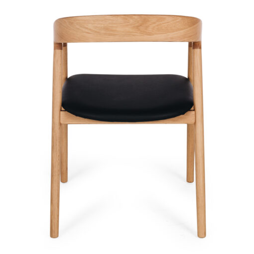 NORA DINING CHAIR NATURAL OAK PU - Image 3