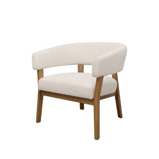 TULSA FABRIC ARMCHAIR - CREAM BOUCLE