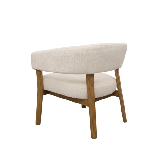 TULSA FABRIC ARMCHAIR - CREAM BOUCLE - Image 4