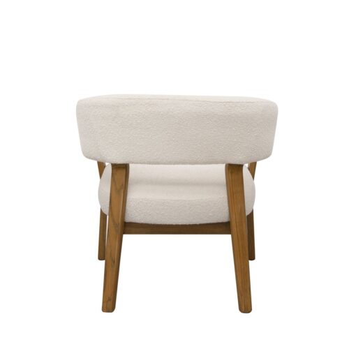 TULSA FABRIC ARMCHAIR - CREAM BOUCLE - Image 5