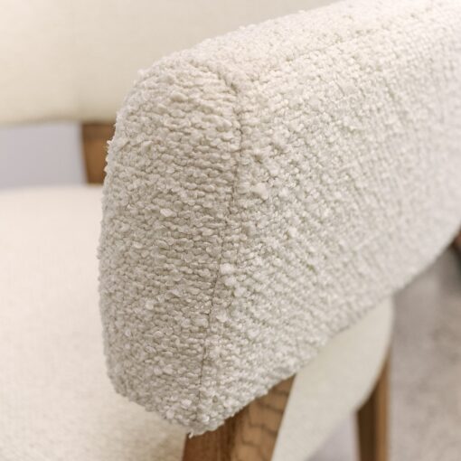 TULSA FABRIC ARMCHAIR - CREAM BOUCLE - Image 8