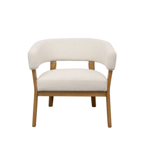 TULSA FABRIC ARMCHAIR - CREAM BOUCLE - Image 2