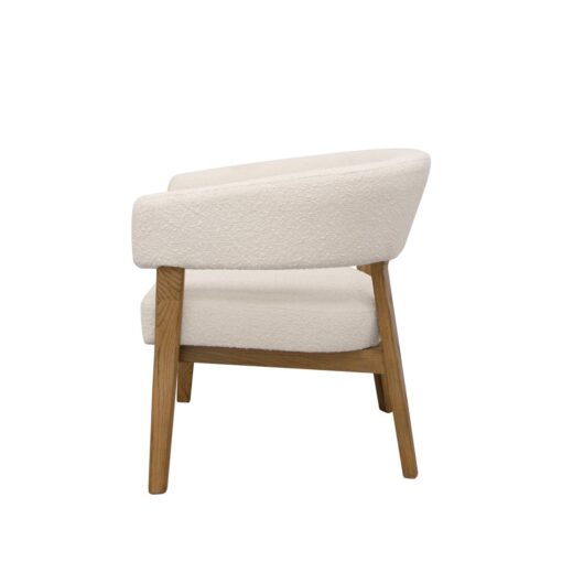 TULSA FABRIC ARMCHAIR - CREAM BOUCLE - Image 6