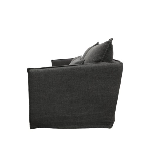 HAVEN SLIPCOVER SOFA 2 SEATER - DARK GREY - Image 4