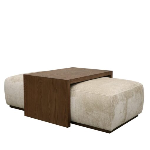 ADRIAN COFFEE TABLE / OTTOMAN SET - NATURAL - Image 2