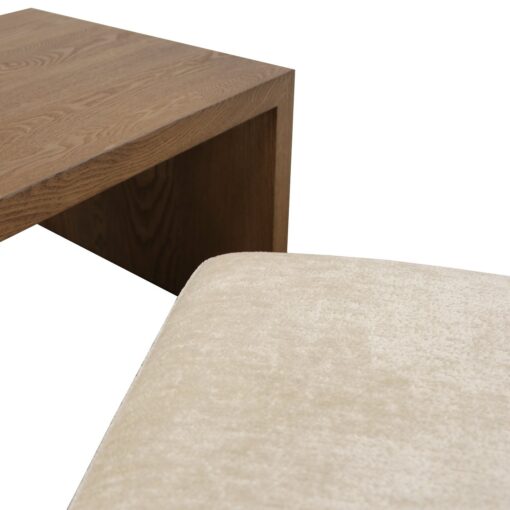 ADRIAN COFFEE TABLE / OTTOMAN SET - NATURAL - Image 4