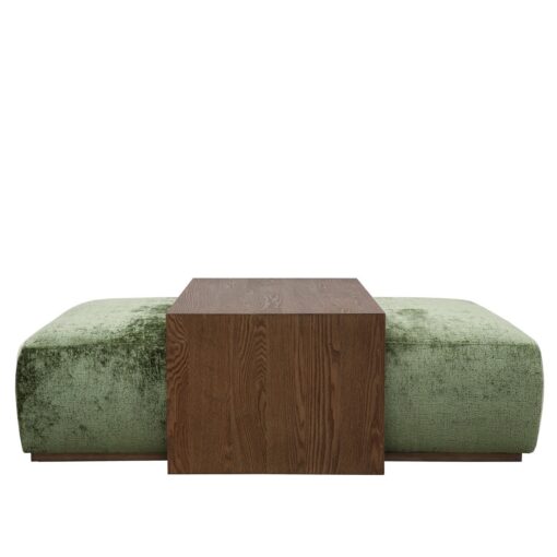 ADRIAN COFFEE TABLE / OTTOMAN SET - GREEN