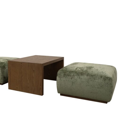 ADRIAN COFFEE TABLE / OTTOMAN SET - GREEN - Image 3