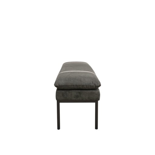 BAXTER FABRIC OTTOMAN / BENCH - CHARCOAL - Image 4