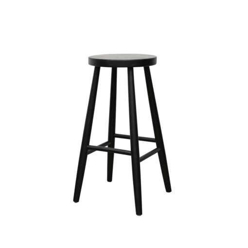 VAASA OAK BARSTOOL - 65CM, BLACK