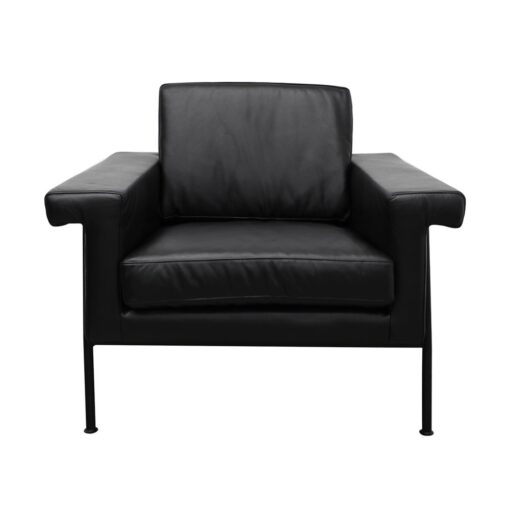 LORENZO ARMCHAIR - BLACK LEATHER - Image 2