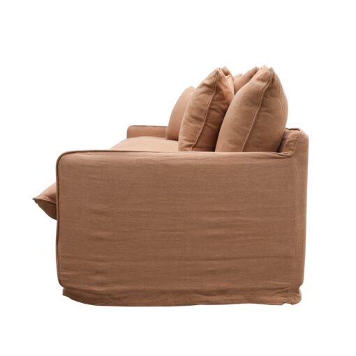 LOTUS SLIPCOVER SOFA 3 SEATER –BRICK - Image 4