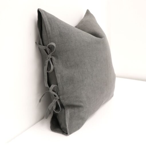 TULLY TIE CUSHION - CHARCOAL - Image 3