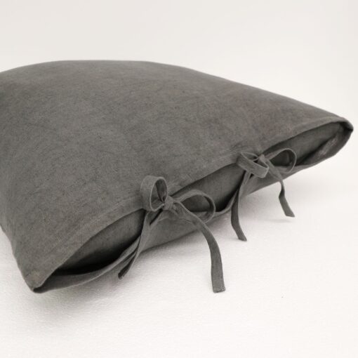 TULLY TIE CUSHION - CHARCOAL - Image 2