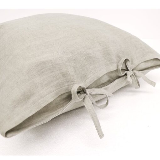 TULLY TIE CUSHION - LIGHT GREY - Image 3