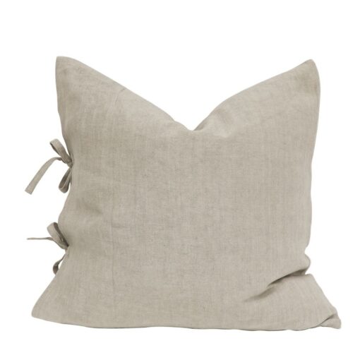 TULLY TIE CUSHION - LIGHT GREY