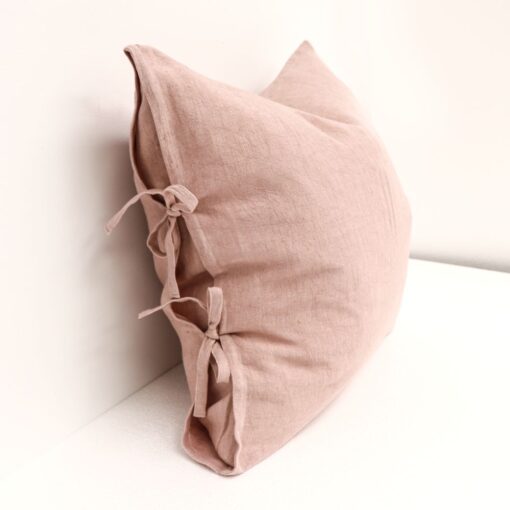 TULLY TIE CUSHION - OLD PINK - Image 3