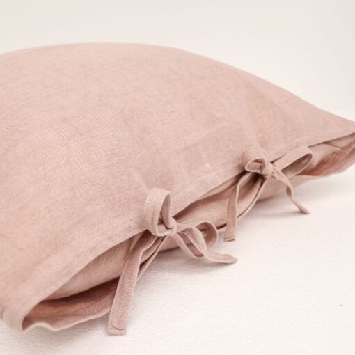 TULLY TIE CUSHION - OLD PINK - Image 2