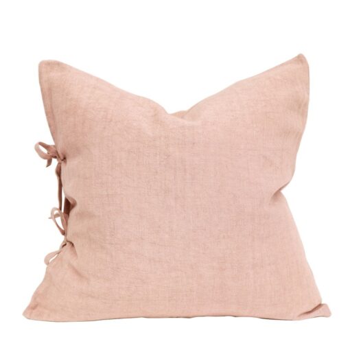 TULLY TIE CUSHION - OLD PINK