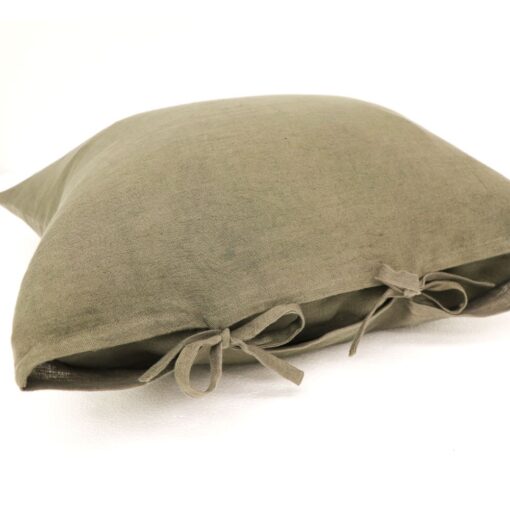 TULLY TIE CUSHION - OLIVE GREEN - Image 2