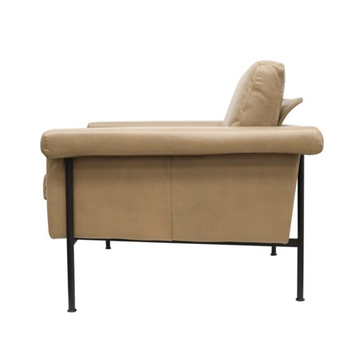 LORENZO ARMCHAIR - BEIGE LEATHER - Image 4