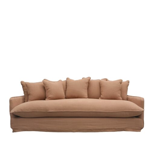 LOTUS SLIPCOVER SOFA 3 SEATER –BRICK