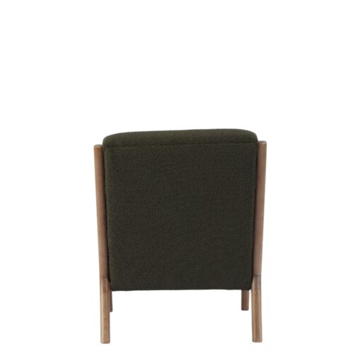 LUCA OCCASIONAL CHAIR FABRIC GREEN WITH WASHED OAK FRAME - Image 2