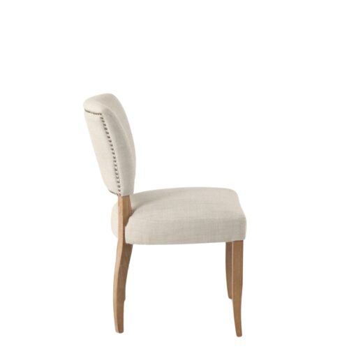 BELLE FABRIC DINING CHAIR WITH OAK LEG - Image 2