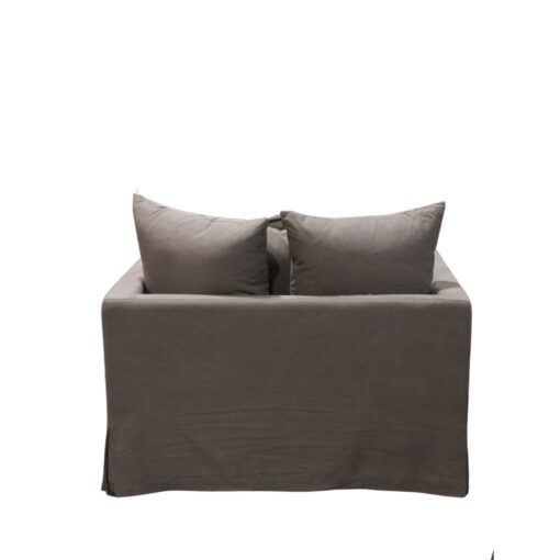 LUXE SOFA 1 SEATER GREY SLIP COVER - Image 2