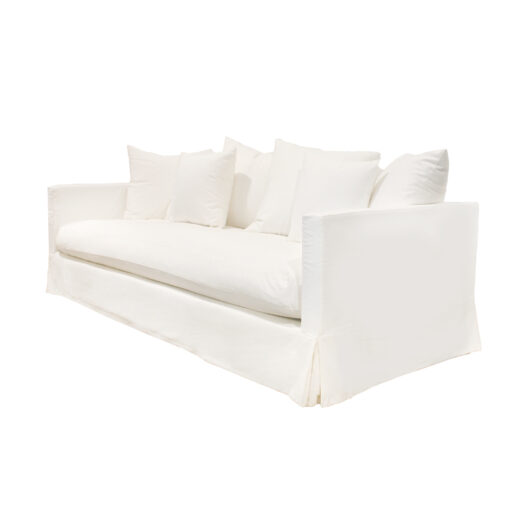 LUXE SOFA 3 SEATER CREAM SLIP COVER - Image 2