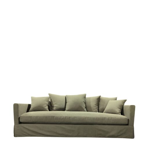 LUXE SOFA 3 SEATER FOREST GREEN SLIP COVER