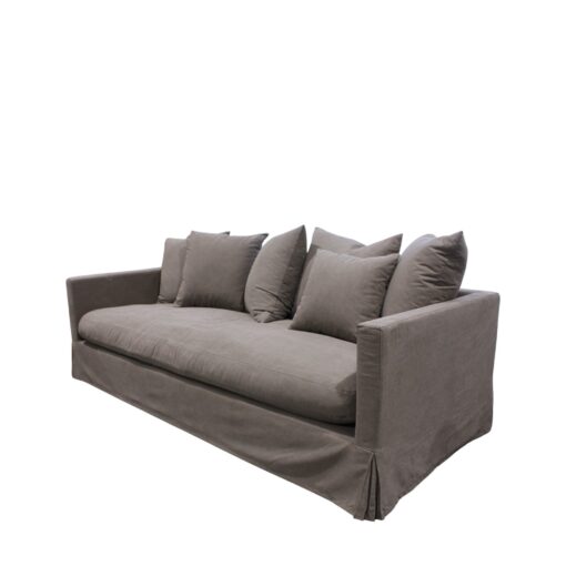 LUXE SOFA 3 SEATER GREY SLIP COVER - Image 3