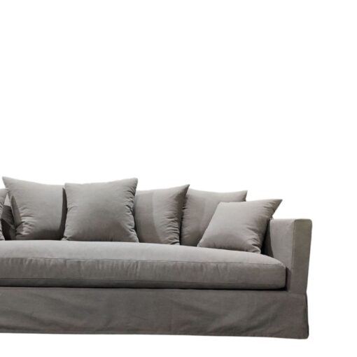 LUXE SOFA 3 SEATER GREY SLIP COVER - Image 5