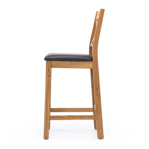 SALISBURY BARSTOOL C/W BROWN SEAT PAD - Image 3