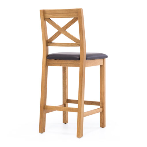 SALISBURY BARSTOOL C/W BROWN SEAT PAD - Image 4