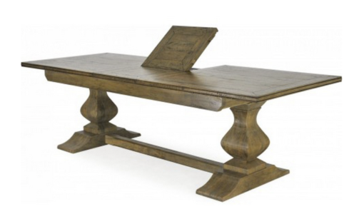 BOSQUET PEDASTAL DOUBLE EXT TABLE RUSTIC VINTAGE - Image 4