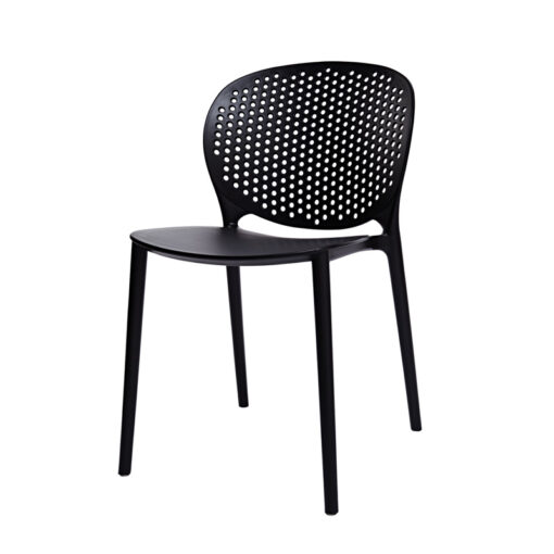 VERONA OUTDOOR/INDOOR DINING CHAIR - BLACK