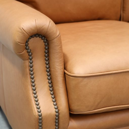 Brunton Armchair - Camel Leather - Image 9