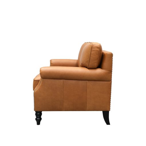 Brunton 3 Seater Sofa - Camel Leather - Image 5