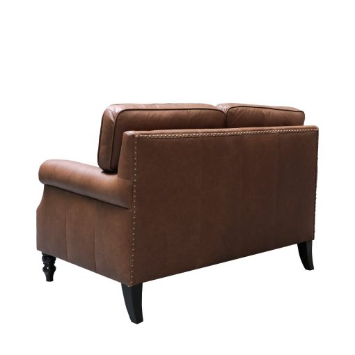 Brunton 2 Seater Sofa - Nutmeg Leather - Image 3