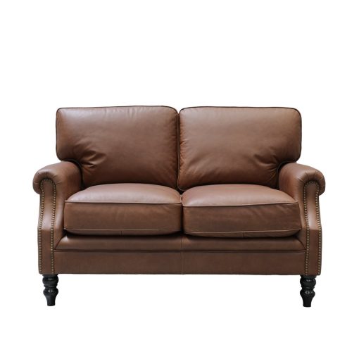 Brunton 2 Seater Sofa - Nutmeg Leather