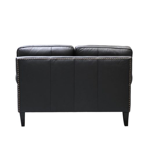 Brunton 2 Seater Sofa - Onyx Leather - Image 4