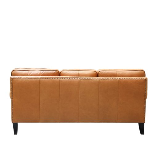 Brunton 3 Seater Sofa - Camel Leather - Image 4