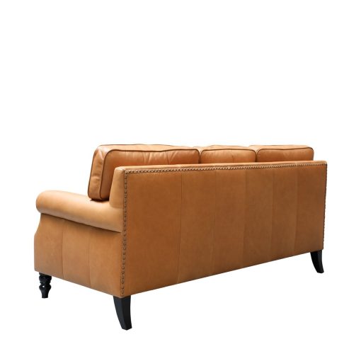 Brunton 3 Seater Sofa - Camel Leather - Image 3