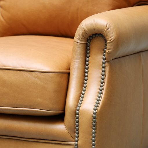 Brunton Armchair - Camel Leather - Image 7