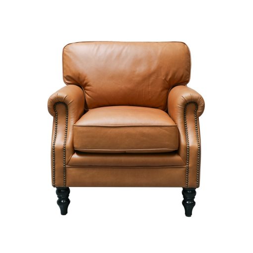 Brunton Armchair - Camel Leather