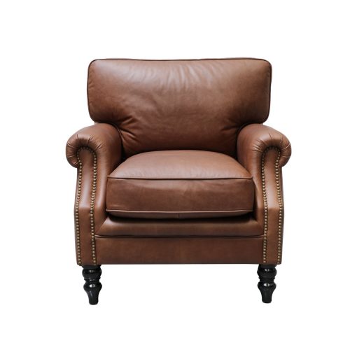 Brunton Armchair - Nutmeg Leather