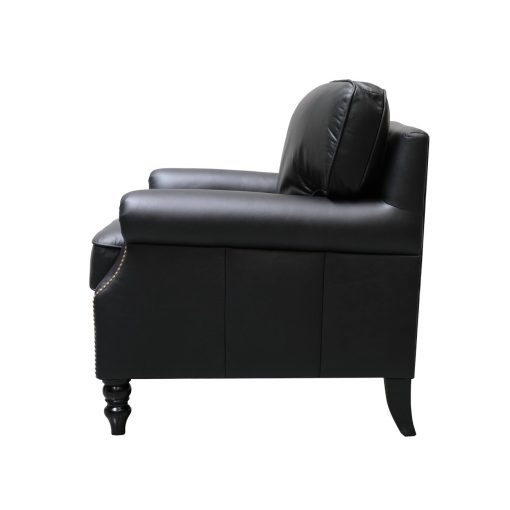 Brunton Armchair - Onyx Leather - Image 4