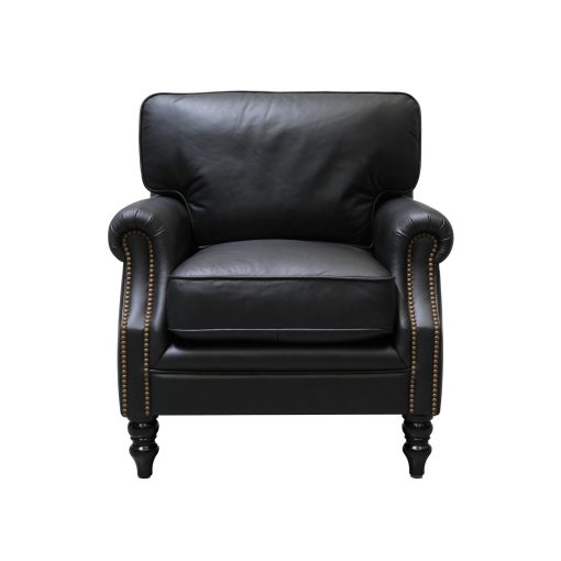 Brunton Armchair - Onyx Leather